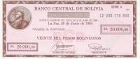 p184 from Bolivia: 20000 Pesos Bolivianos from 1984